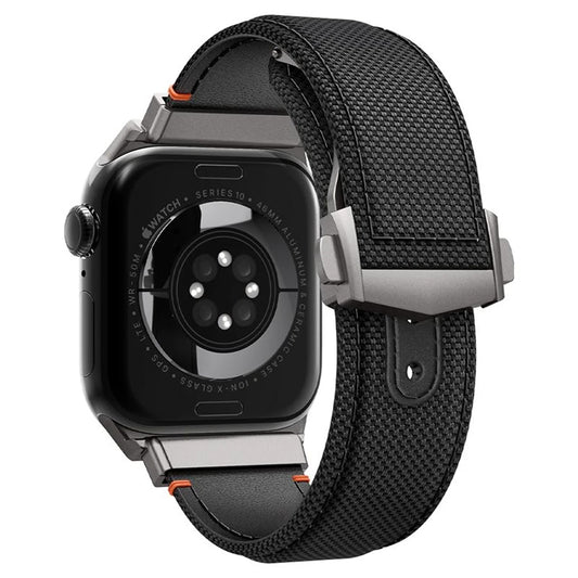 Spigen Classic Fit -ranneke Apple Watch 49mm / 46mm / 45mm / 44mm / 42mm -sarjoille, musta AMP09304