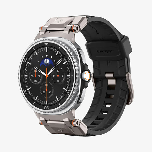 Spigen DuraPro Armor -ranneke Samsung Galaxy Watch9 / Watch8 / Watch8 Classic -sarjalle, harmaa AMP10118