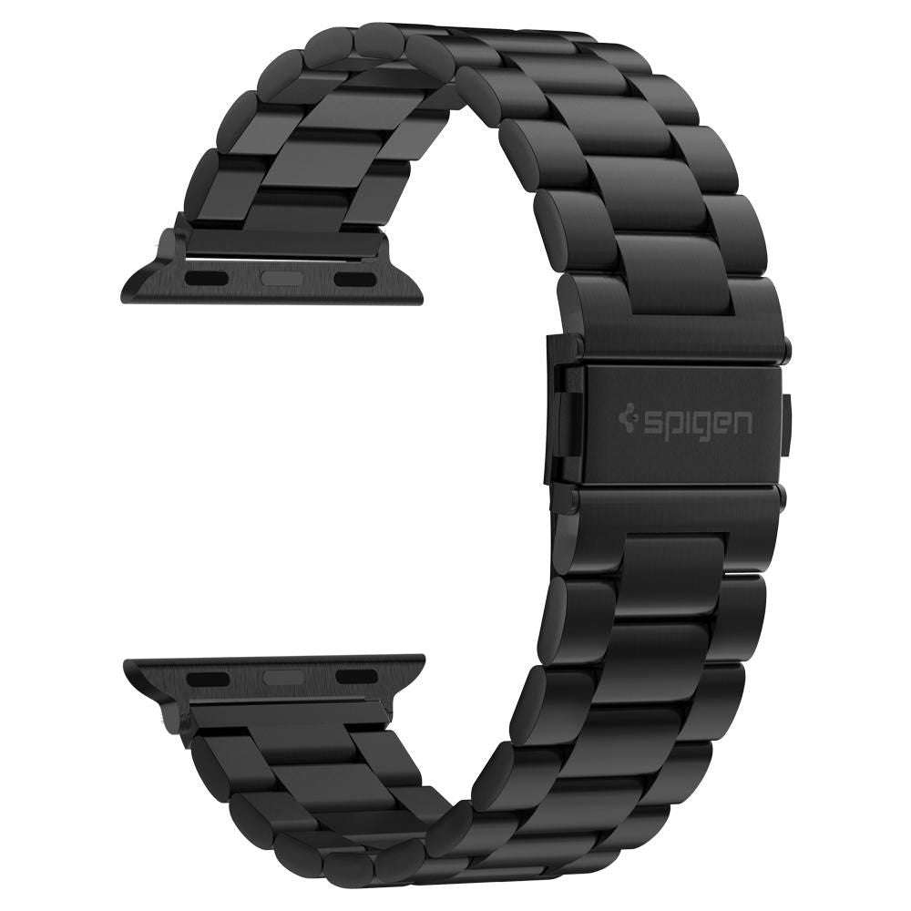 Spigen Modern Fit -ranneke Apple Watch 49mm / 46mm / 45mm / 44mm / 42mm -sarjalle, Musta 062MP25403