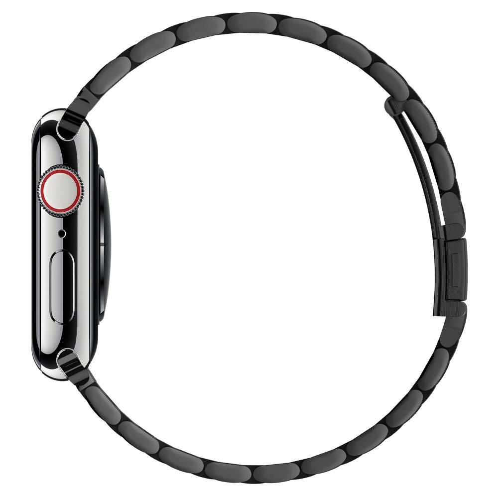 Spigen Modern Fit -ranneke Apple Watch 49mm / 46mm / 45mm / 44mm / 42mm -sarjalle, Musta 062MP25403