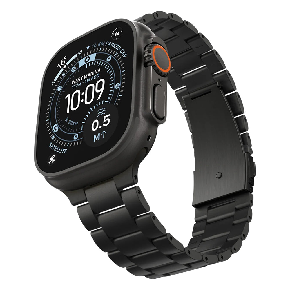 Spigen Modern Fit -ranneke Apple Watch 49mm / 46mm / 45mm / 44mm / 42mm -sarjoille, musta AMP11577