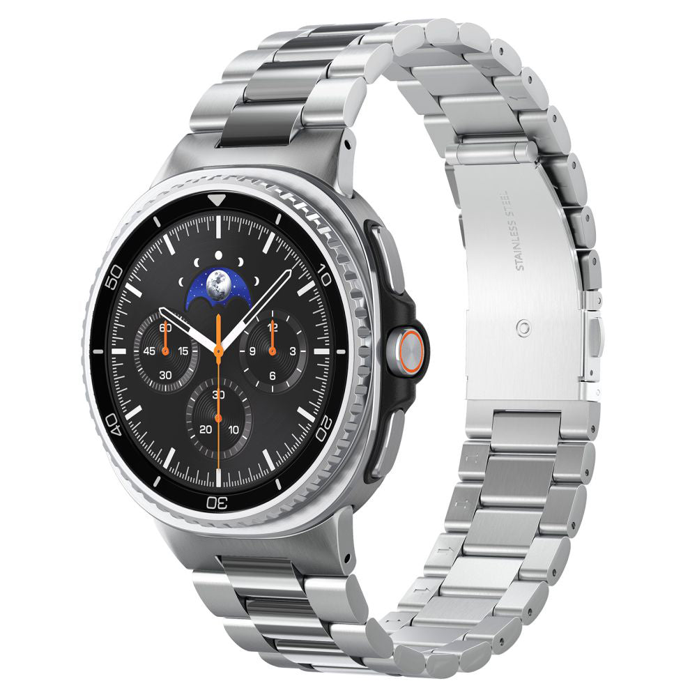 Spigen Modern Fit -ranneke Samsung Galaxy Watch8 / Watch8 Classic Series -sarjaan, Hopea AMP10120