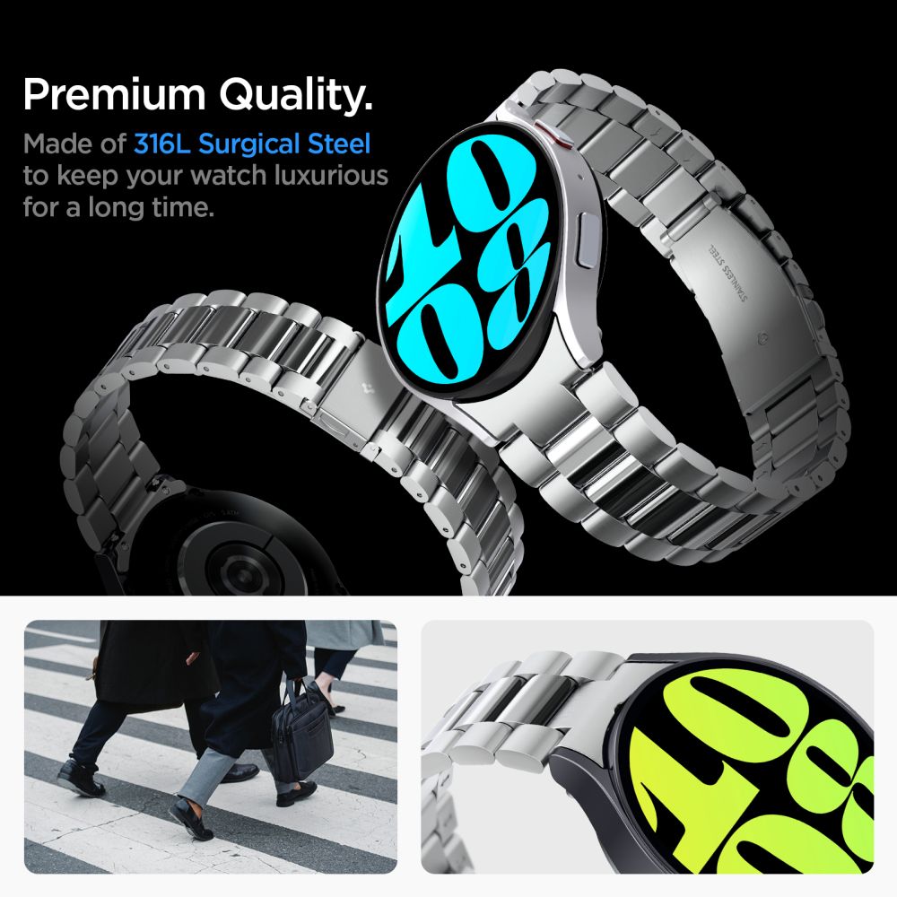 Spigen Modern Fit -ranneke Samsung Galaxy Watch6 44mm:lle, hopea AMP06498