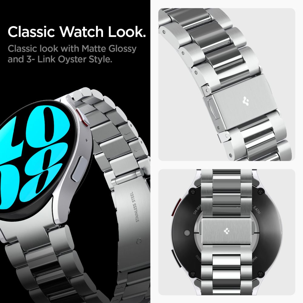 Spigen Modern Fit -ranneke Samsung Galaxy Watch6 44mm:lle, hopea AMP06498