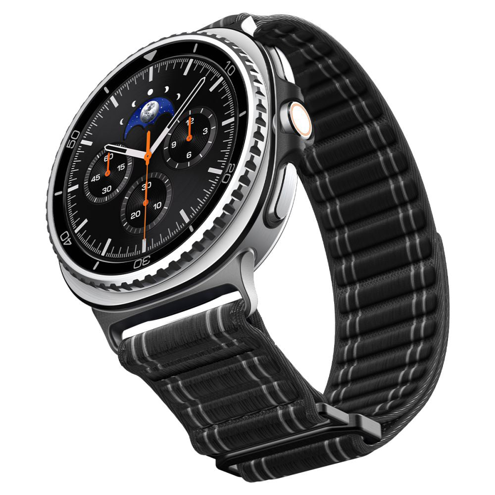 Spigen WBF0 -ranneke Samsung Galaxy Watch8 / Watch8 Classic Series -sarjaan, Musta AMP10153