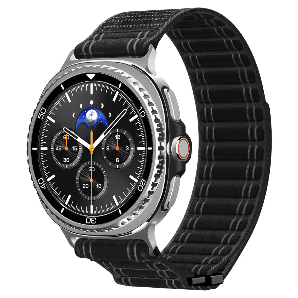 Spigen WBF0 -ranneke Samsung Galaxy Watch8 / Watch8 Classic Series -sarjaan, Musta AMP10153