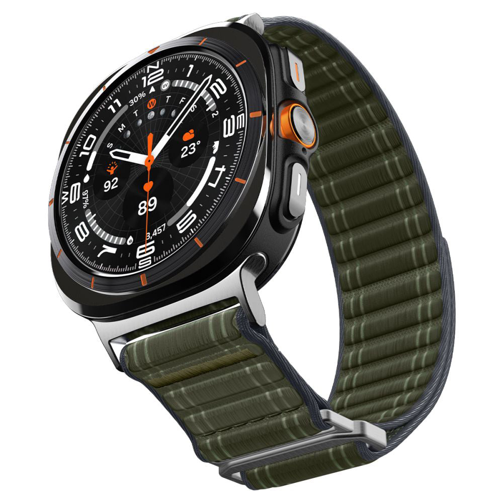 Spigen WBF0 -ranneke Samsung Galaxy Watch Ultra -älyrannekellolle, vihreä AMP10147