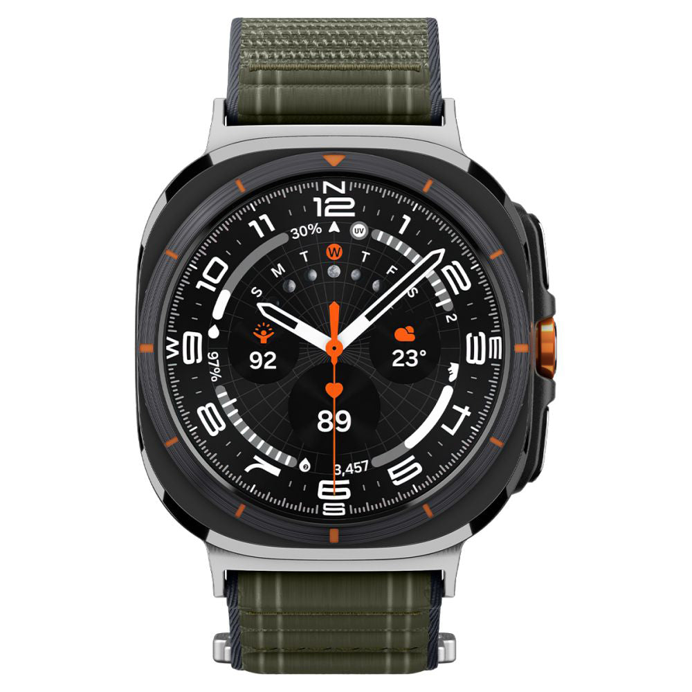 Spigen WBF0 -ranneke Samsung Galaxy Watch Ultra -älyrannekellolle, vihreä AMP10147