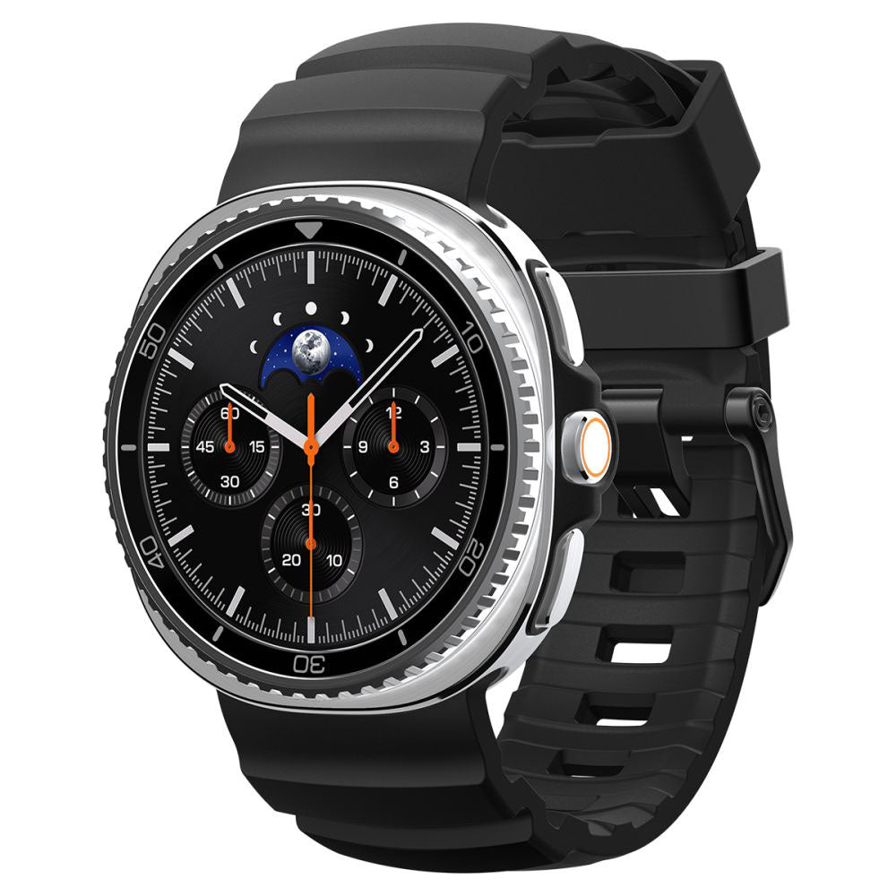 Spigen WBS2 -ranneke Samsung Galaxy Watch8 / Watch8 Classic Series -kelloille, musta AMP10151