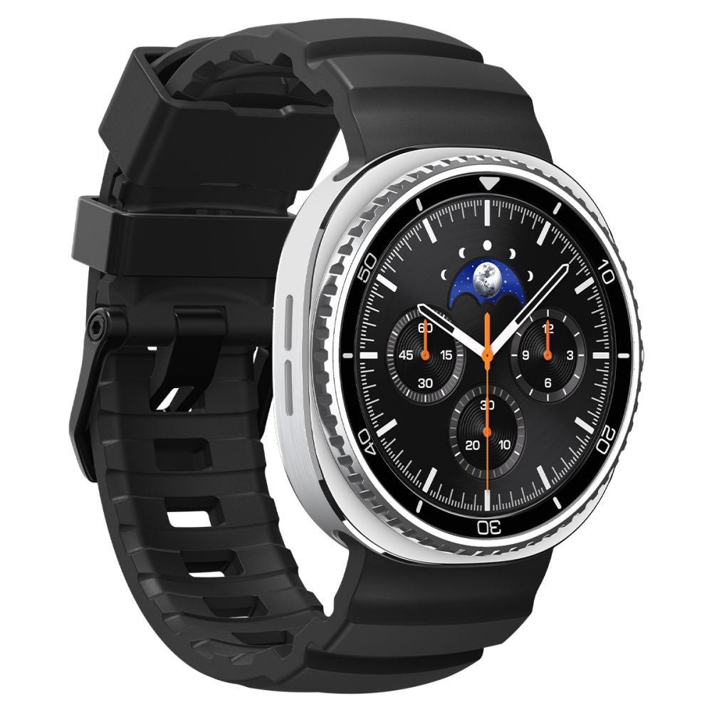 Spigen WBS2 -ranneke Samsung Galaxy Watch8 / Watch8 Classic Series -kelloille, musta AMP10151
