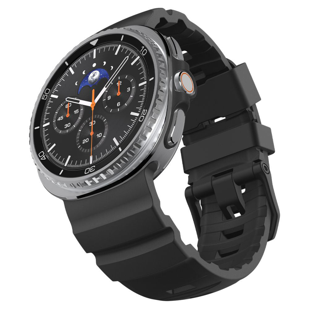 Spigen WBS2 -ranneke Samsung Galaxy Watch8 / Watch8 Classic Series -kelloille, musta AMP10151