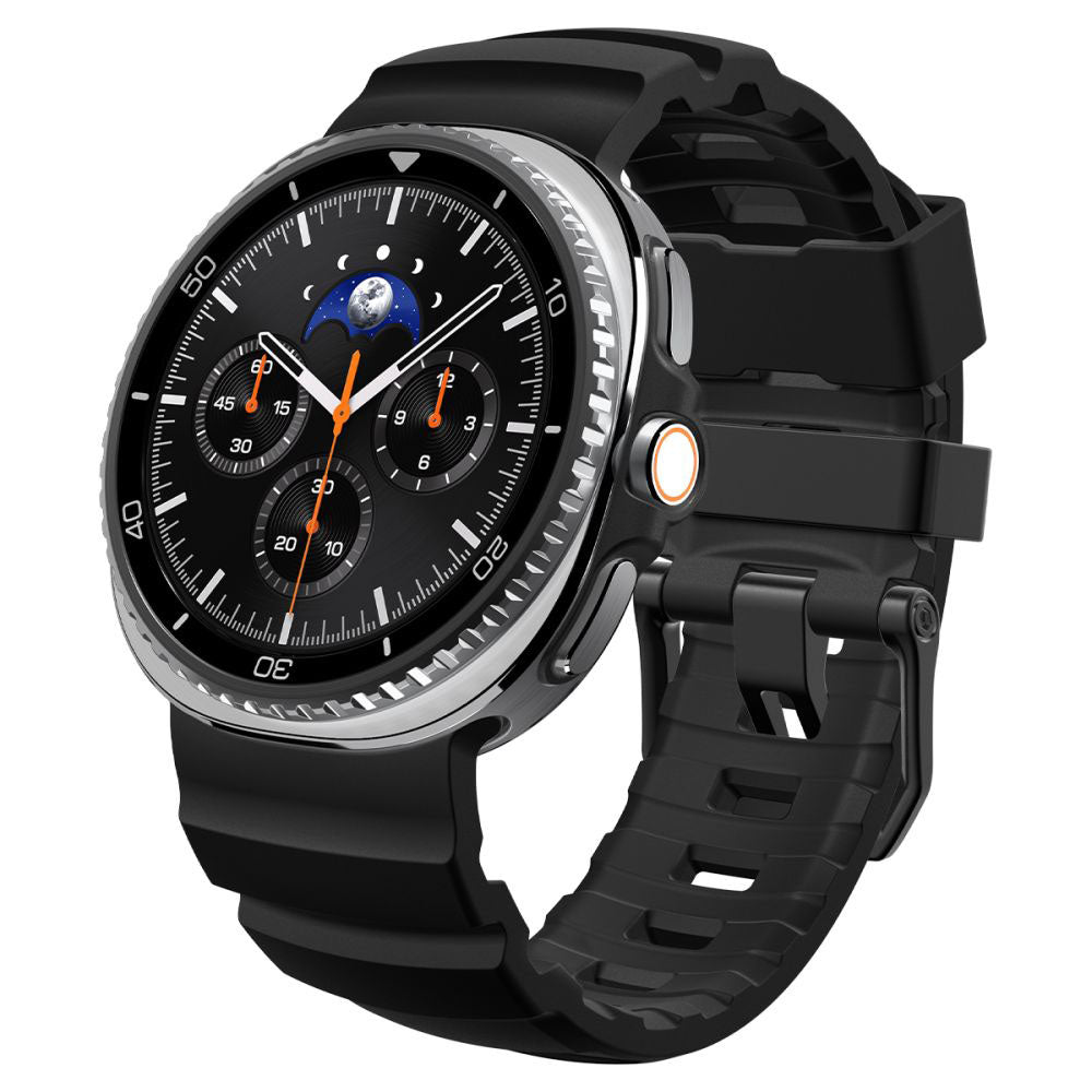 Spigen WBS2 -ranneke Samsung Galaxy Watch8 / Watch8 Classic Series -kelloille, musta AMP10151