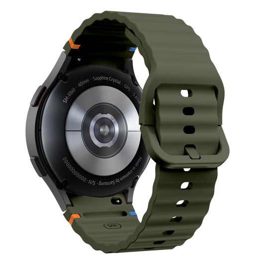 Tech-Protect silikoniurheiluranneke Samsung Galaxy Watch7 / Watch FE / Watch6 / Watch5 / Watch4 sarjalle, Khaki