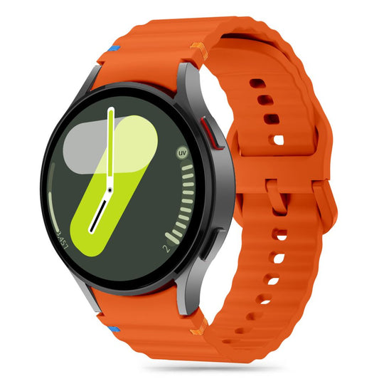 Tech-Protect silikoniurheiluranneke Samsung Galaxy Watch7 / Watch FE / Watch6 / Watch5 / Watch4 sarjalle, oranssi