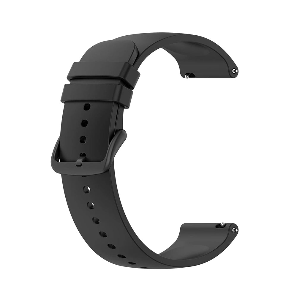 Techsuit W001 -ranneke Samsung Galaxy Watchille / Huawei Watch -sarjalle, 20mm, Musta