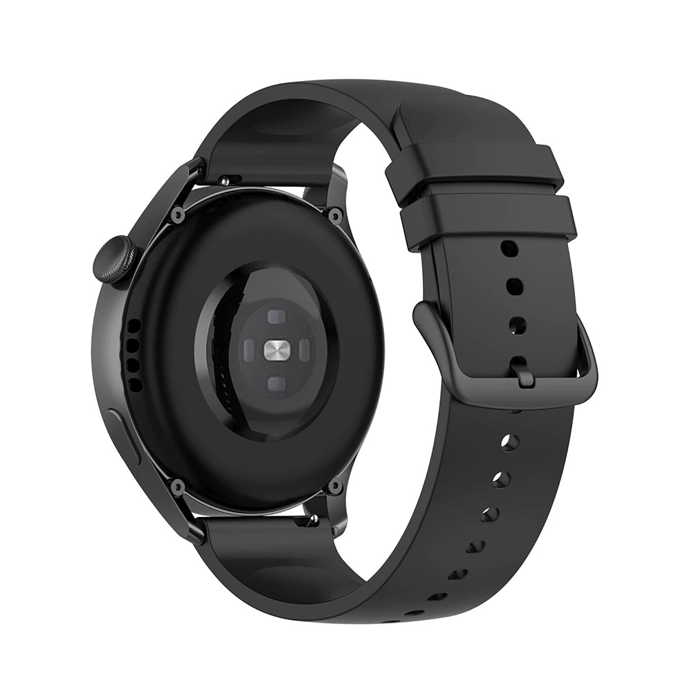 Techsuit W001 -ranneke Samsung Galaxy Watchille / Huawei Watch -sarjalle, 20mm, Musta