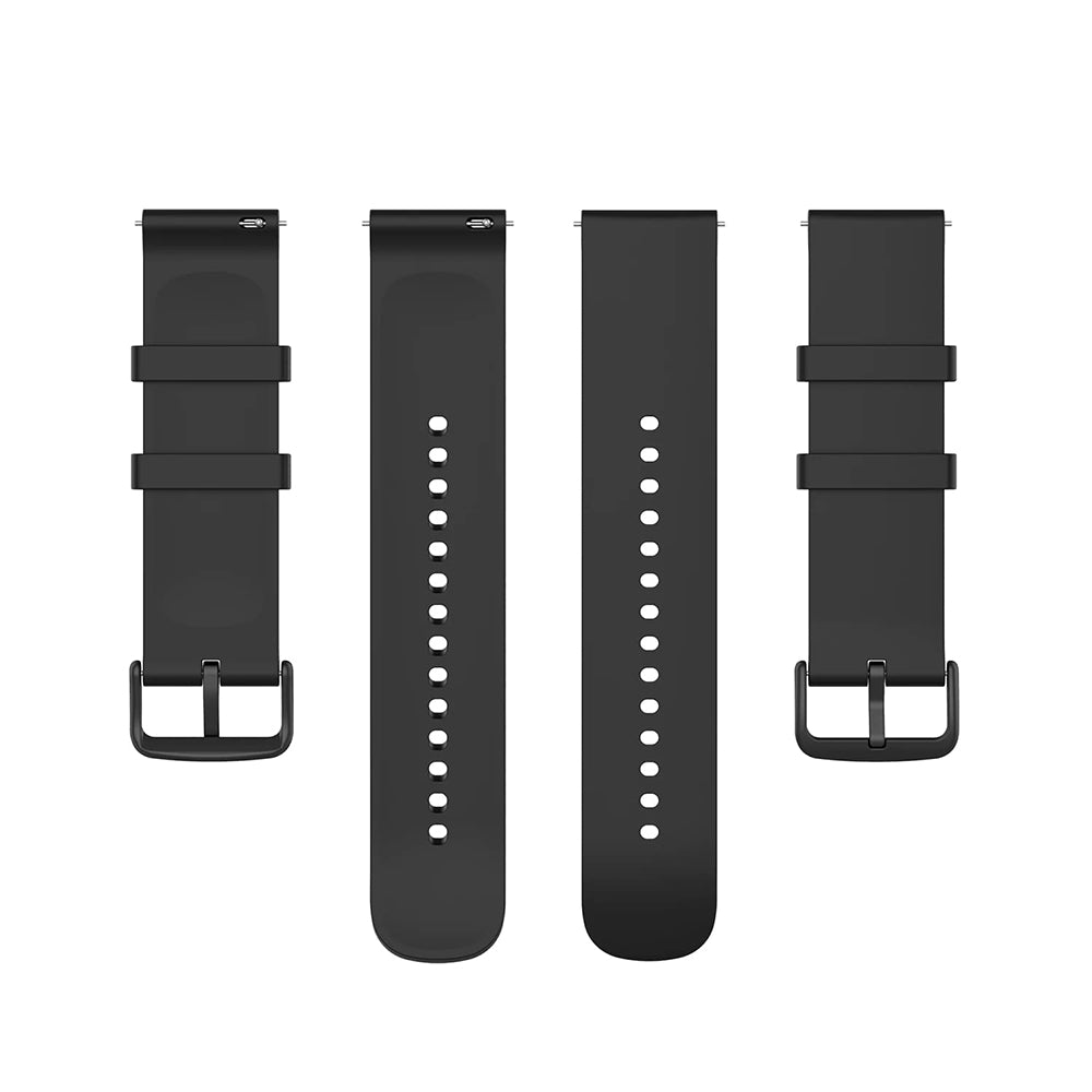 Techsuit W001 -ranneke Samsung Galaxy Watchille / Huawei Watch -sarjalle, 20mm, Musta