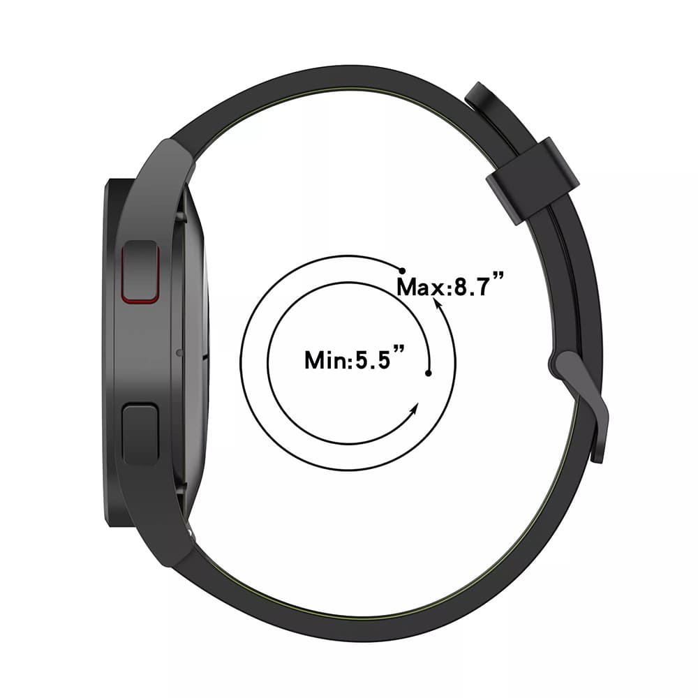 Techsuit W002 -ranneke Huawei Watch / Xiaomi Watch Series, 22mm, Musta