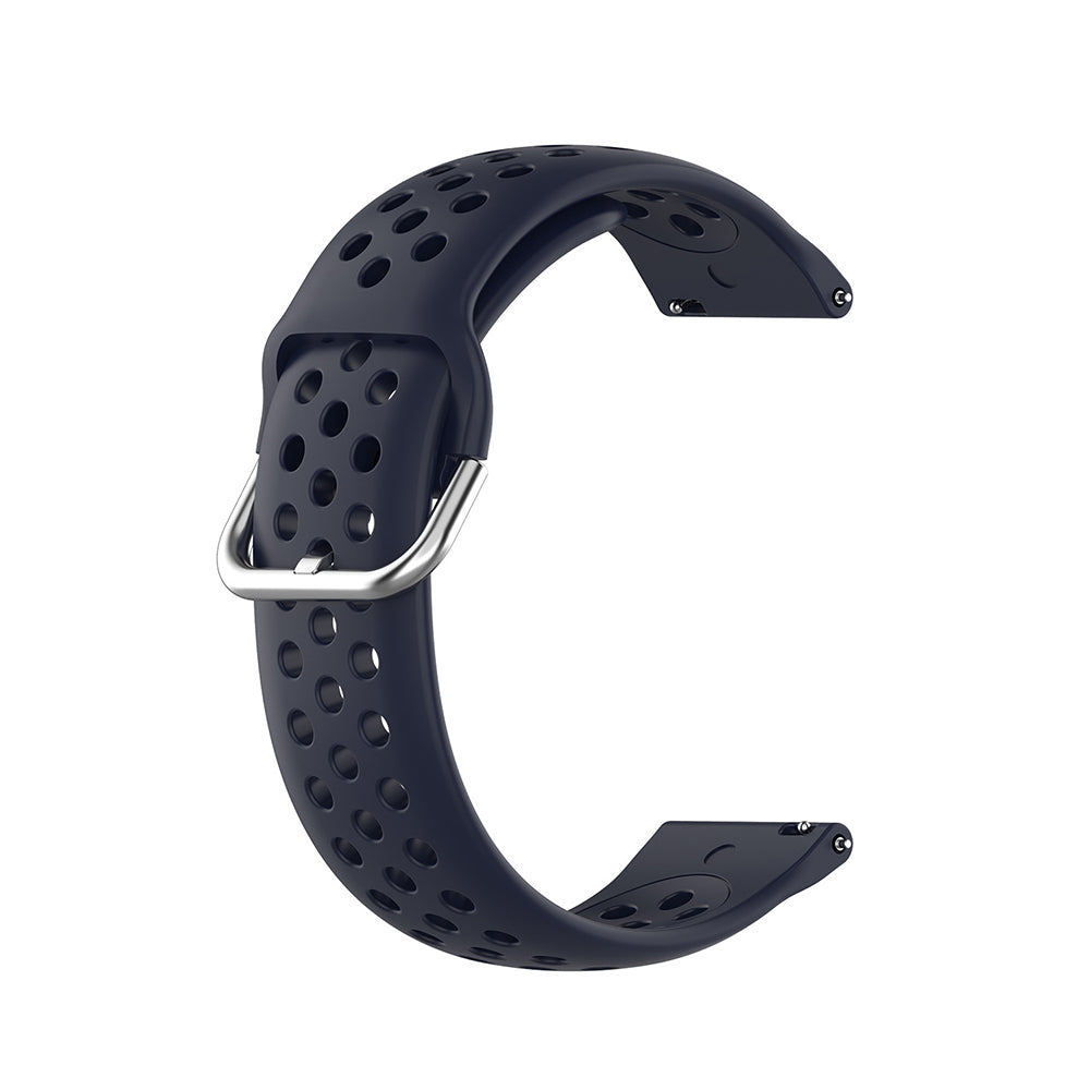Techsuit W004 -ranneke Samsung Galaxy Watch / Huawei Watch Series, 22mm, Tummansininen