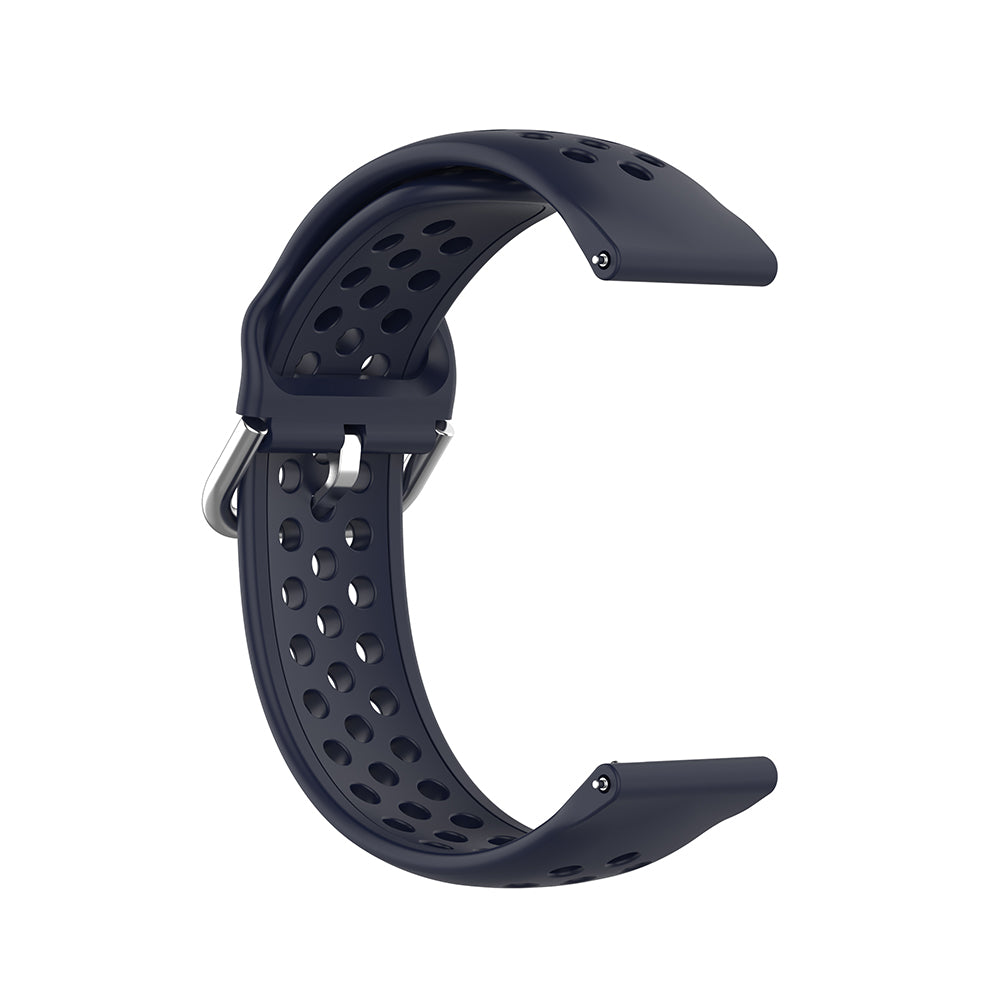 Techsuit W004 -ranneke Samsung Galaxy Watch / Huawei Watch Series, 22mm, Tummansininen
