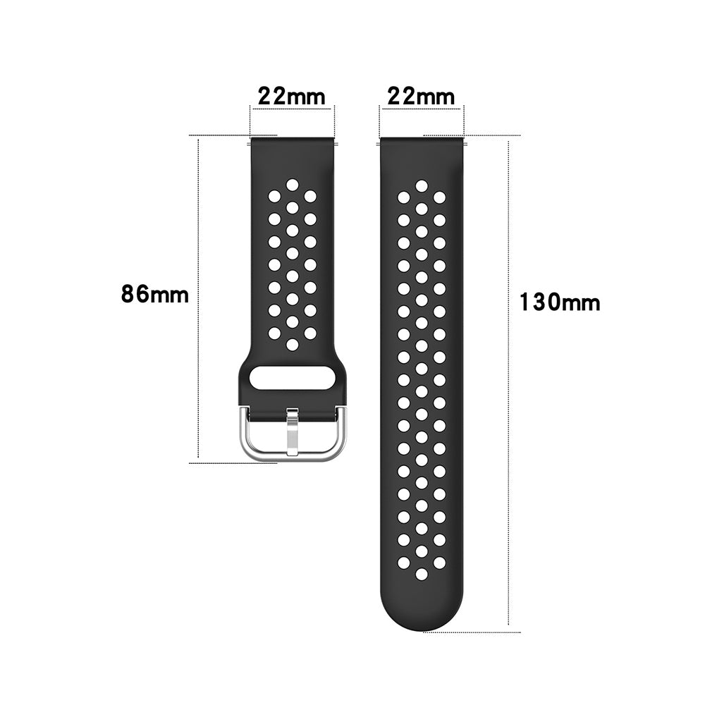 Techsuit W004 -ranneke Samsung Galaxy Watch / Huawei Watch Series, 22mm, Musta