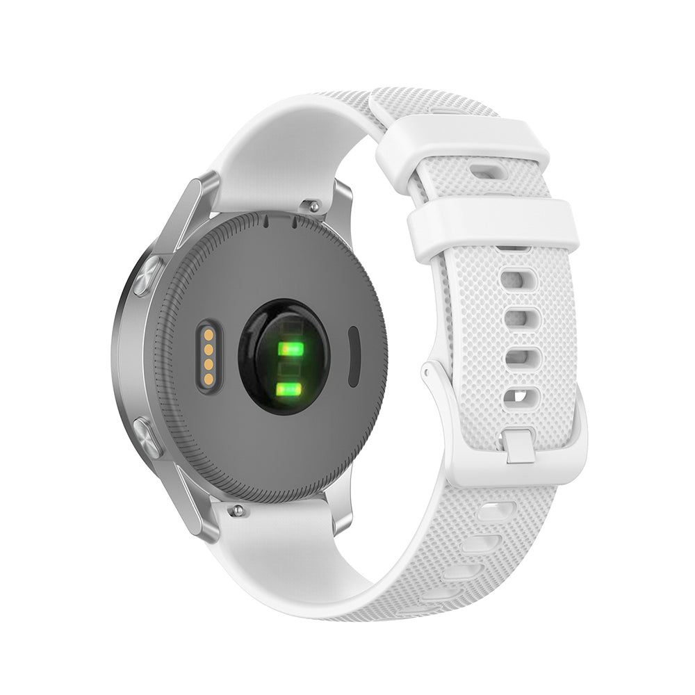 Techsuit W006 -ranneke Huawei Watch / Garmin Watch -sarjoille, Valkoinen