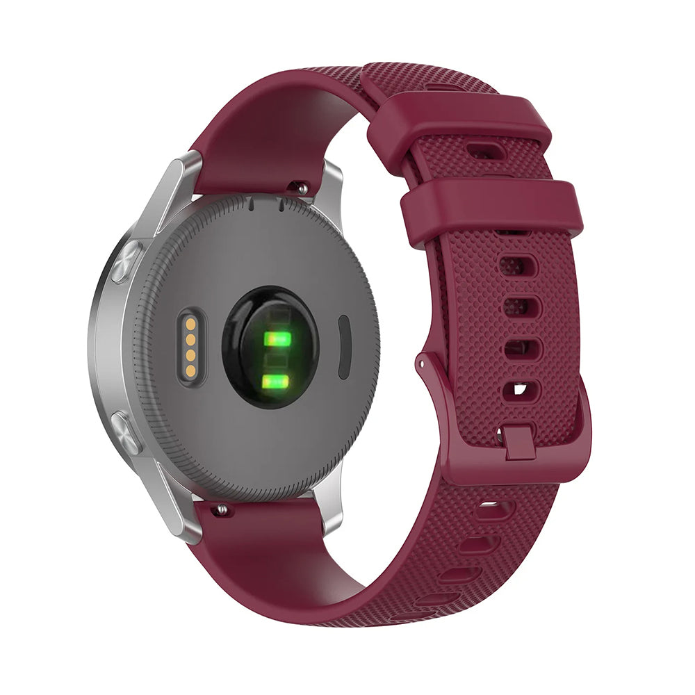 Techsuit W006 -ranneke Huawei Watch / Xiaomi Watch Series, 22mm, Kirsikanpunainen