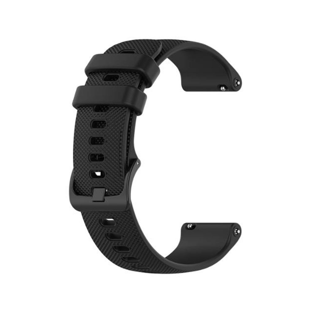 Techsuit W006 -ranneke Samsung Galaxy Watchille / Huawei Watch -sarjalle, 20mm, Musta
