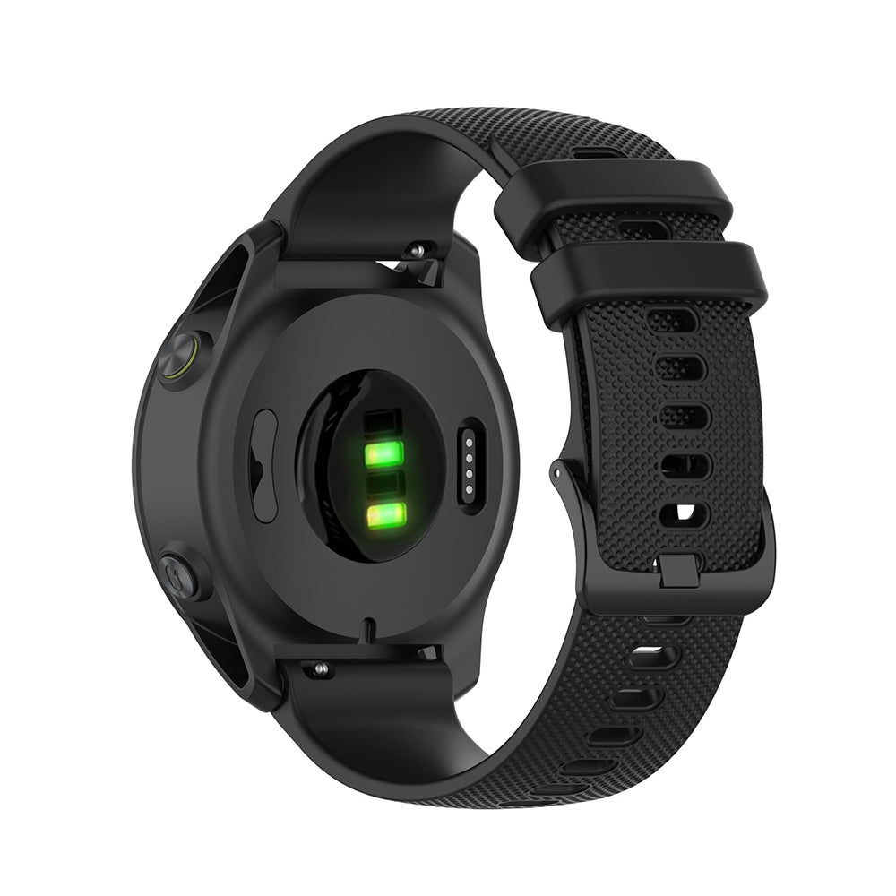 Techsuit W006 -ranneke Samsung Galaxy Watchille / Huawei Watch -sarjalle, 20mm, Musta