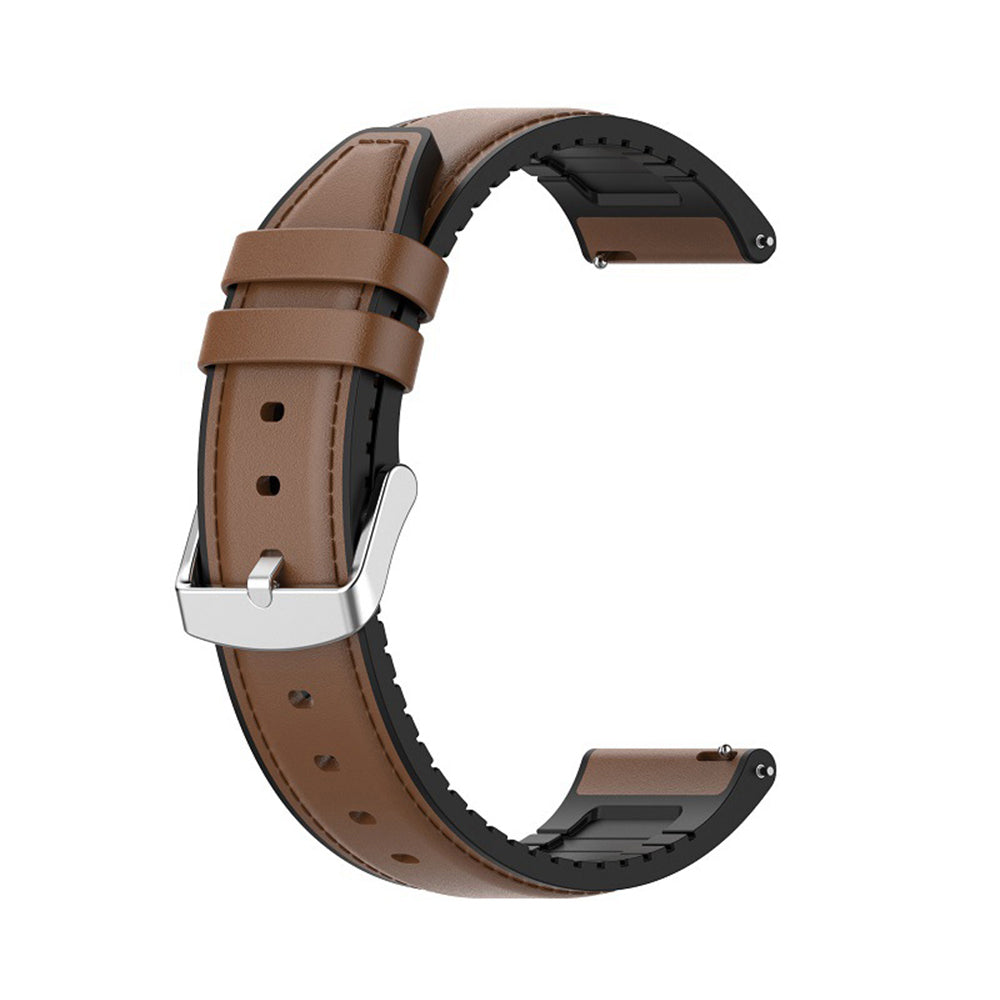 Techsuit W007 -ranneke Samsung Galaxy Watch / Huawei Watch Series, 20mm, Ruskea