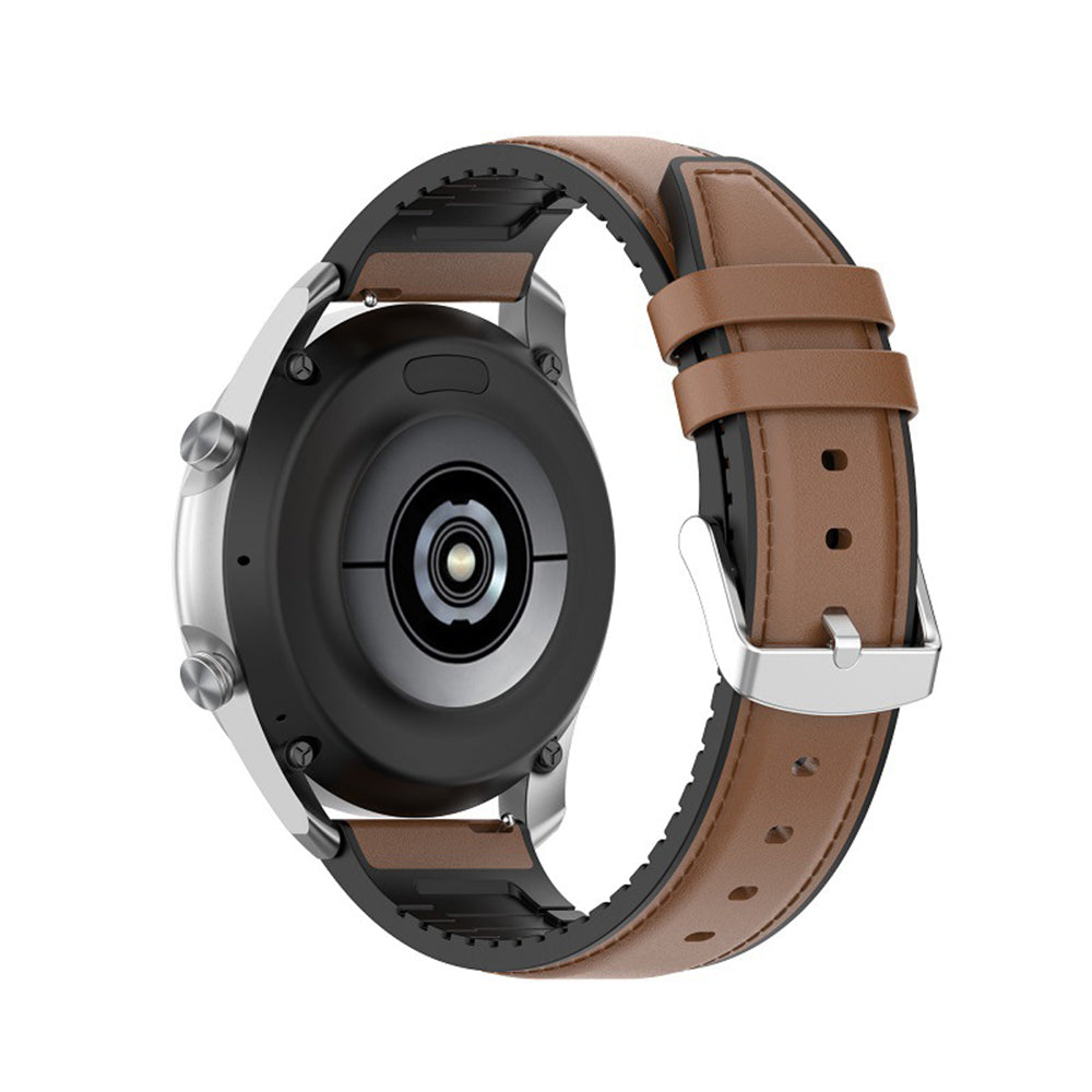 Techsuit W007 -ranneke Samsung Galaxy Watch / Huawei Watch Series, 20mm, Ruskea