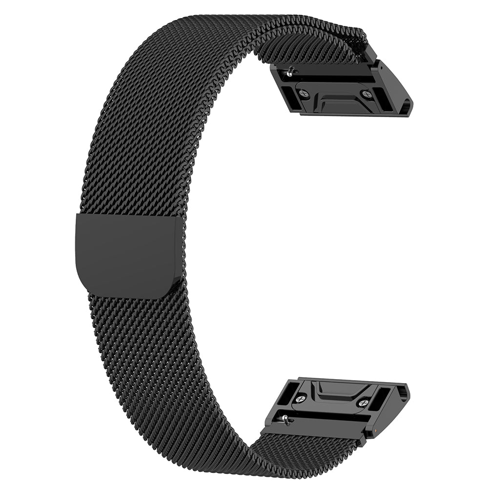 Techsuit W009 -ranneke Garmin Instinct / Approach / Fenix -kelloille, 20mm, Musta