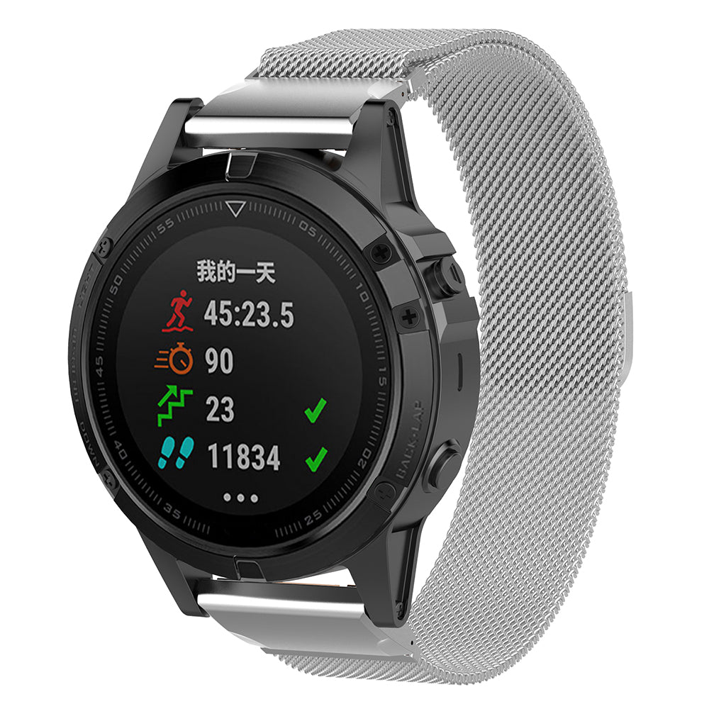 Techsuit W009 -ranneke Garmin Watch Fenix Series -kelloille, 26mm, Hopea