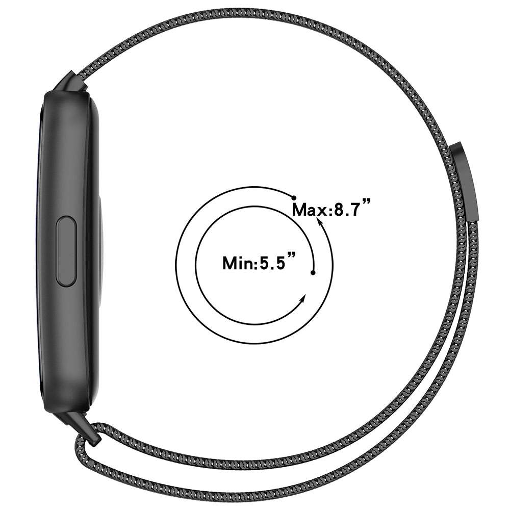Techsuit W009 -ranneke Huawei Band 11 / 11 Pro:lle, Musta
