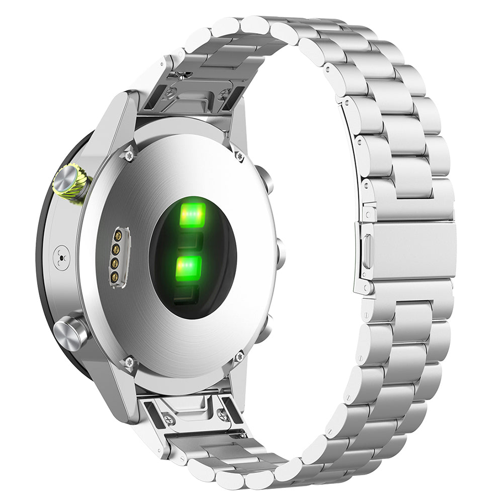 Techsuit W010 -ranneke Garmin Watch Fenix Series -kelloille, 26mm, Hopea