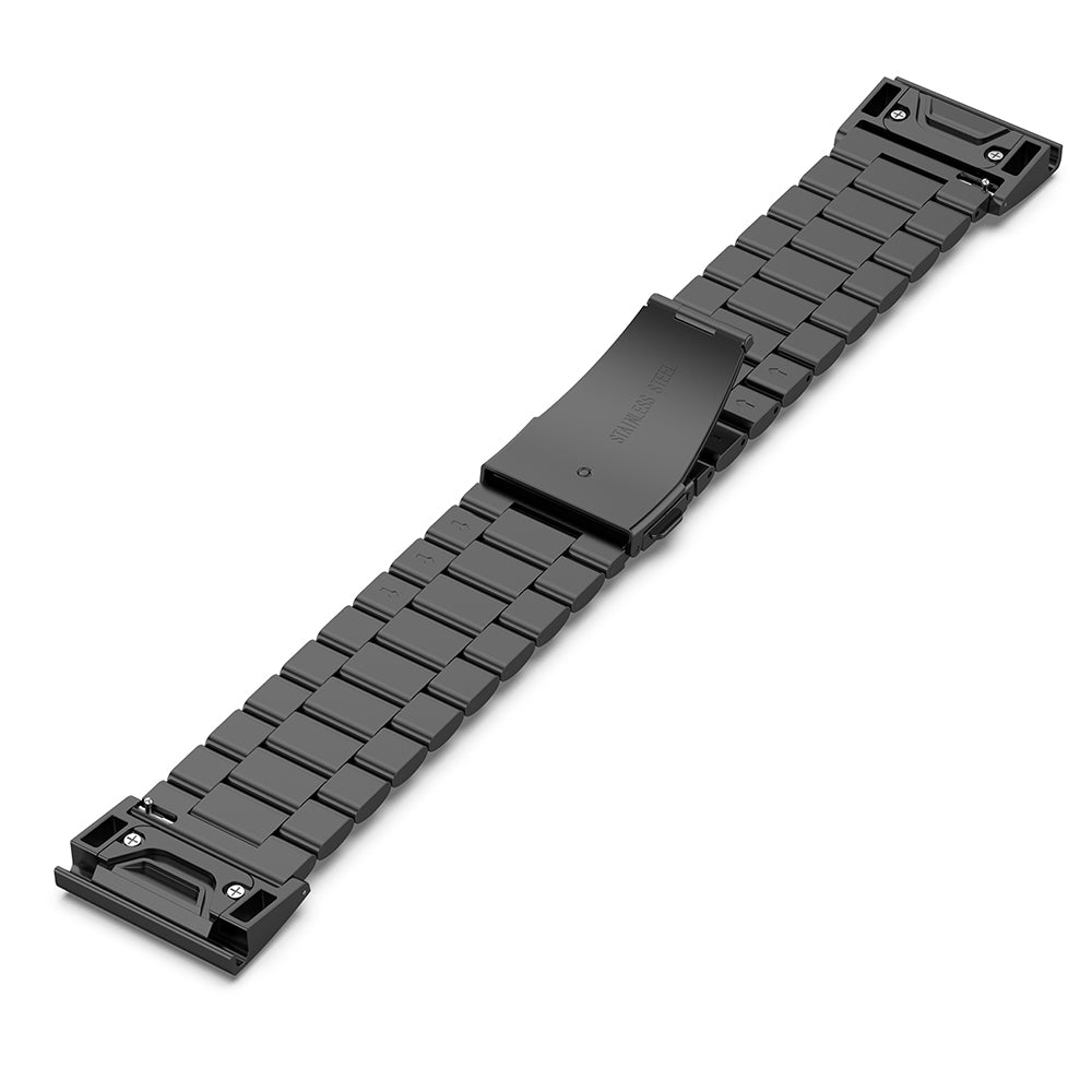 Techsuit W010 -ranneke Garmin Watch Fenix Series -kelloille, 26mm, Musta