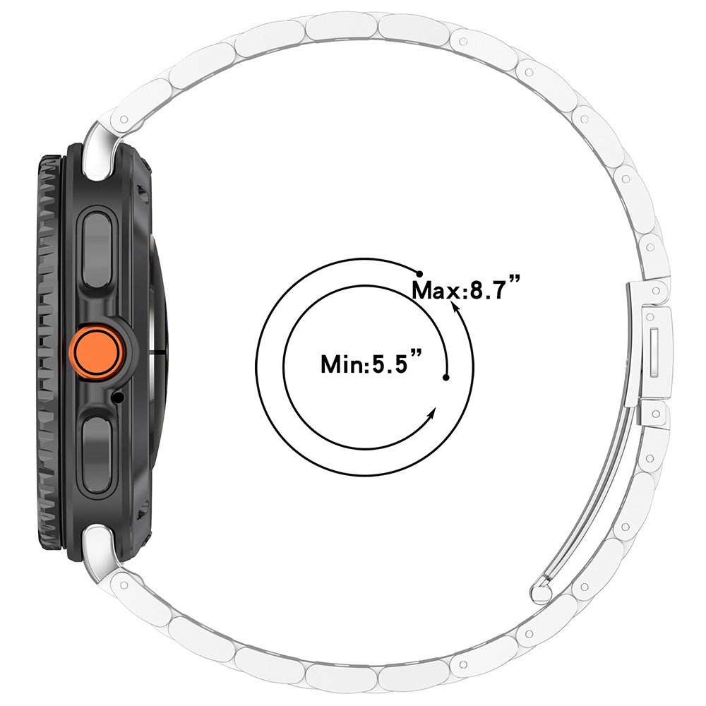 Techsuit W010 -ranneke Samsung Galaxy Watch8 / Watch8 Classic Series -kelloille, Musta