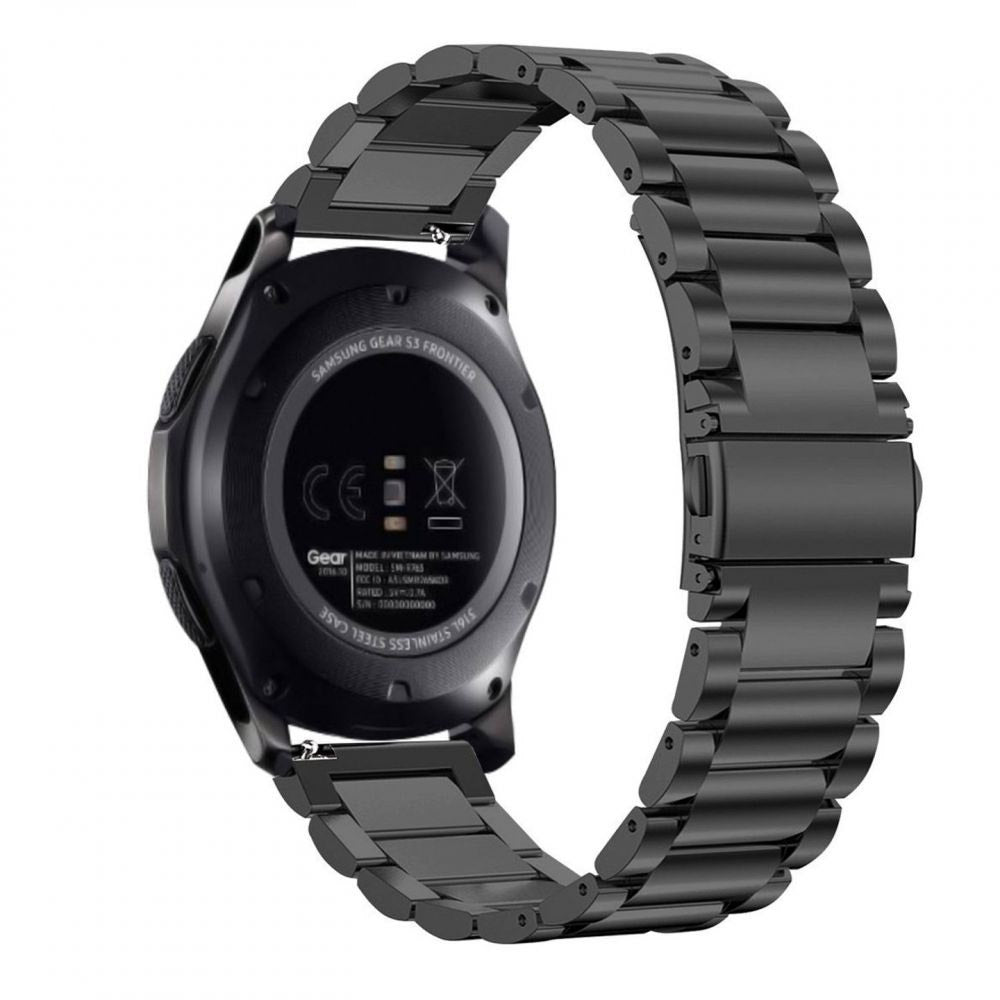 Techsuit W010 -ranneke Samsung Galaxy Watch / Huawei Watch Series, 20mm, Musta