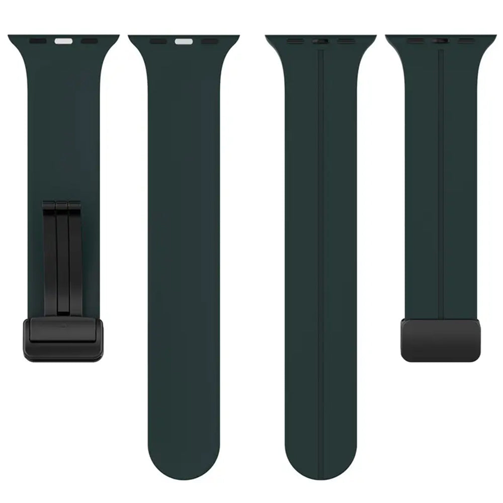 Techsuit W011 -ranneke Apple Watch 49mm / 46mm / 45mm / 44mm / 42mm -sarjoille, Musta