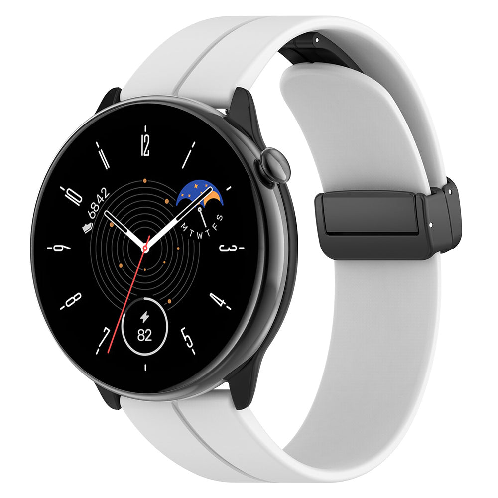 Techsuit W011 -ranneke Huawei Watch / Garmin Watch Series, 18mm, Valkoinen