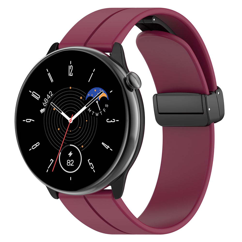 Techsuit W011 -ranneke Huawei Watch / Garmin Watch Series, 18mm, Kirsikanpunainen