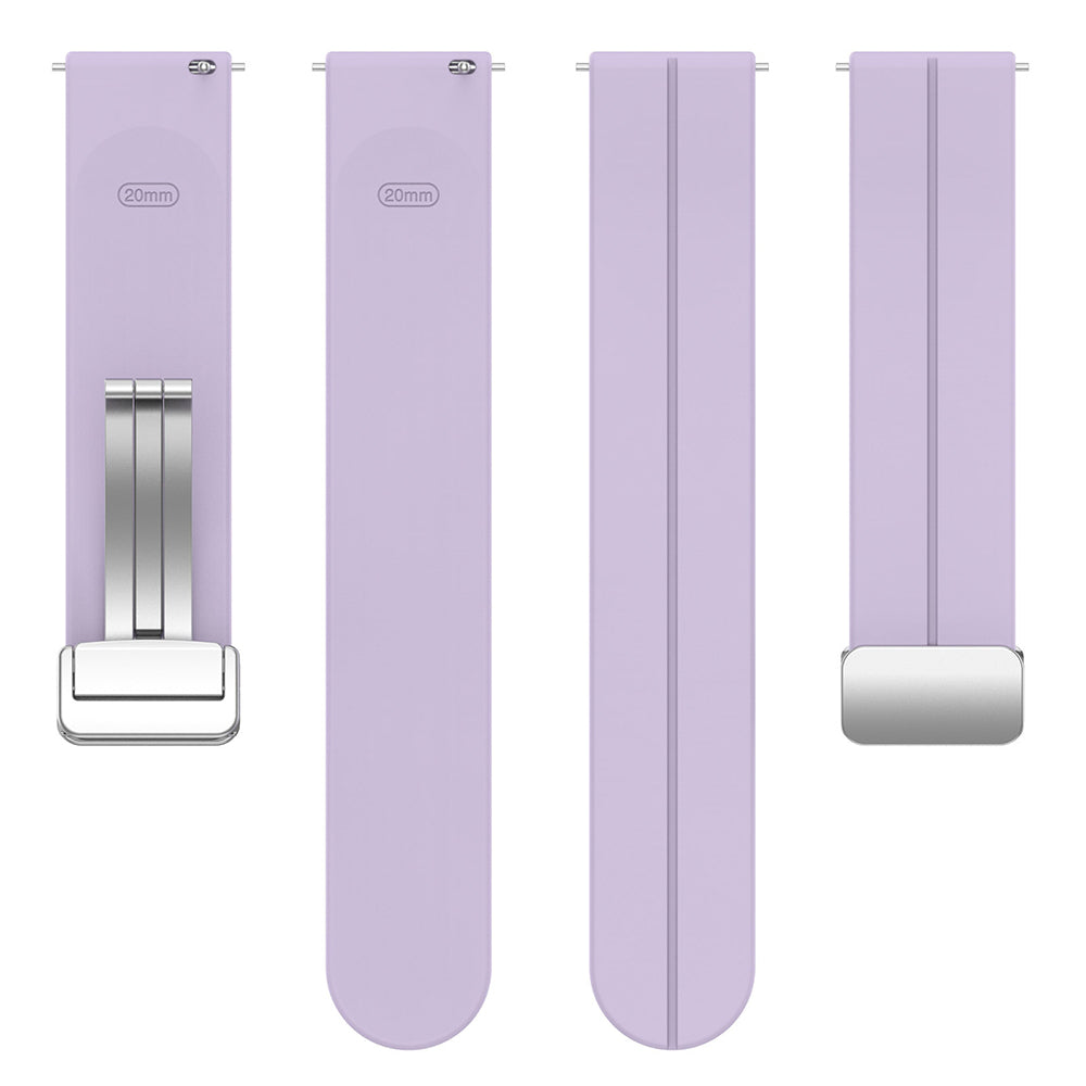 Techsuit W011 -ranneke Samsung Galaxy Watchille / Huawei Watch -sarjalle, 20mm, Violetti