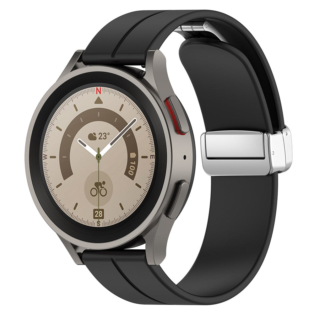 Techsuit W011 -ranneke Samsung Galaxy Watch / Huawei Watch Series, 20mm, Musta