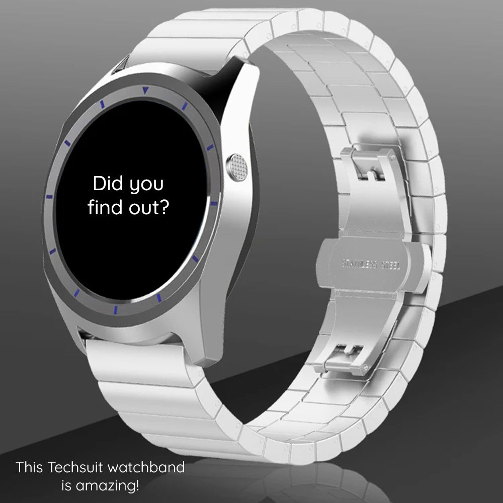Techsuit W012 Strap for Huawei Watch / Xiaomi Watch Series, 22mm, Silver