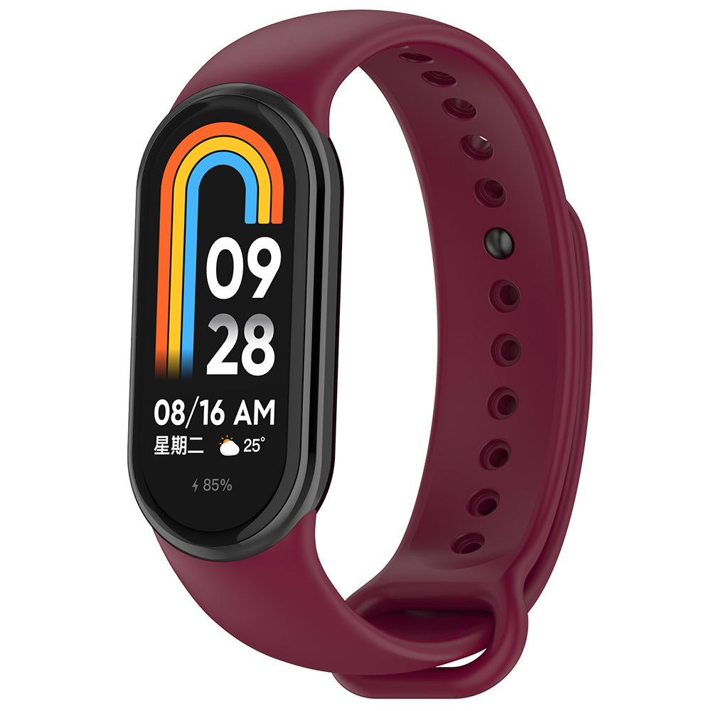 Techsuit W014 -ranneke Xiaomi Smart Band 9 / 8 -laitteelle, Tummanpunainen