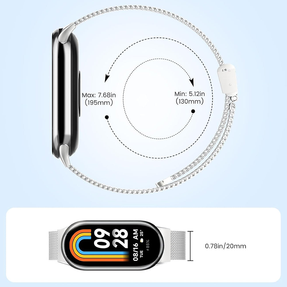 Techsuit W022 -ranneke Xiaomi Smart Band 9 / 8, 15mm, Kultainen