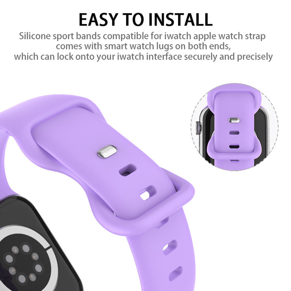 Techsuit W031 -ranneke Apple Watch 42mm / 41mm / 40mm / 38mm -sarjalle, Violetti