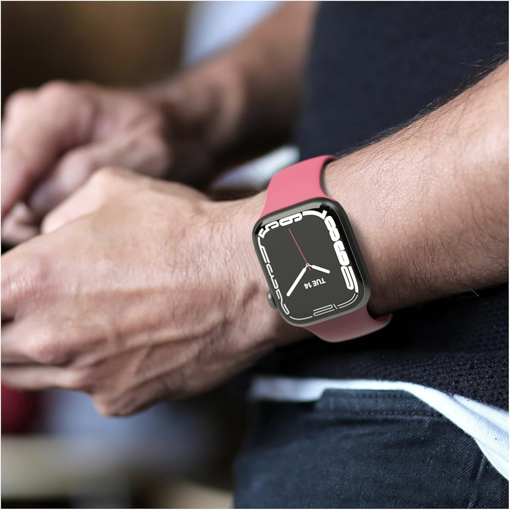 Techsuit W031 -ranneke Apple Watch 42mm / 41mm / 40mm / 38mm -sarjalle, Pinkki