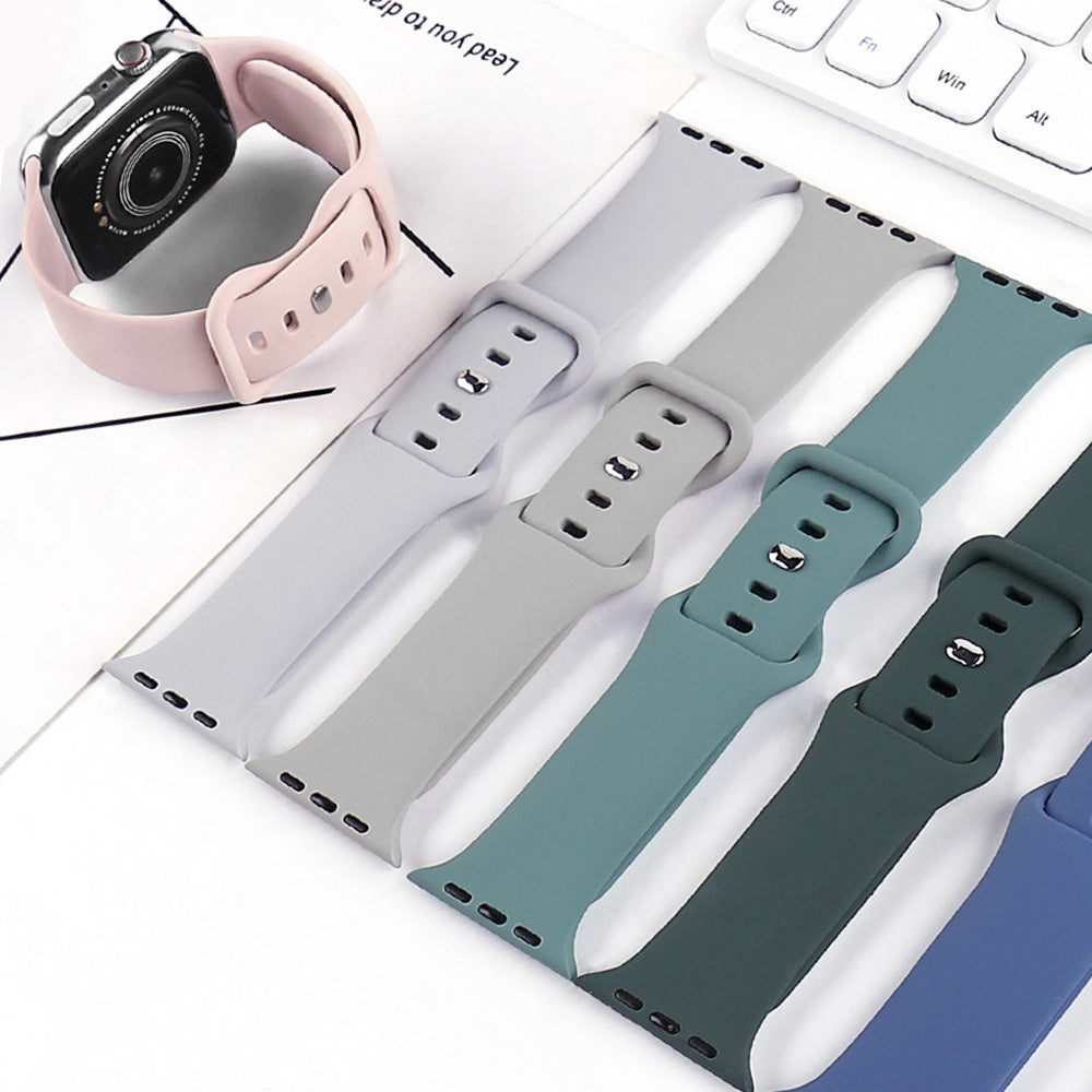 Techsuit W031 -ranneke Apple Watch 49mm / 46mm / 45mm / 44mm / 42mm -sarjoille, Harmaa