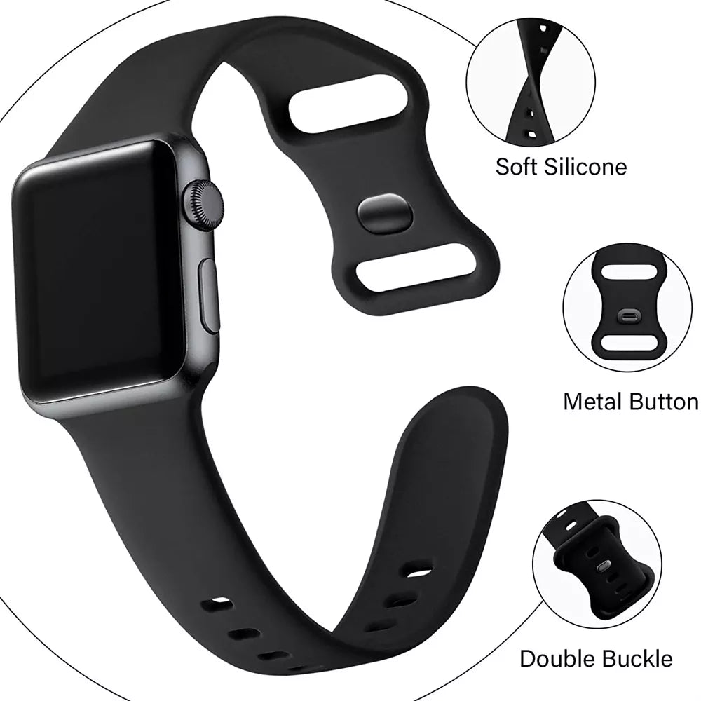 Techsuit W031 -ranneke Apple Watch 49mm / 46mm / 45mm / 44mm / 42mm -sarjoille, Harmaa